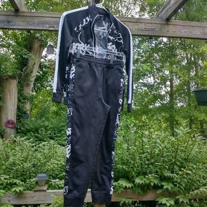 Kids' Ideology Tracksuit Black and White Jacket Joggers Athletic Set